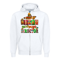 White nacho average direktor Zipper Hoodie - AdoDesignShop
