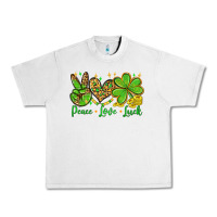 Lunar Rock St. Patrick's Day Peace love luck Urban Heavy Tee - OliviaCreatesArt
