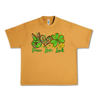 Peanut Butter St. Patrick's Day Peace love luck Urban Heavy Tee - OliviaCreatesArt