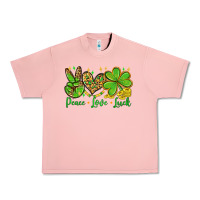 Salmon St. Patrick's Day Peace love luck Urban Heavy Tee - OliviaCreatesArt
