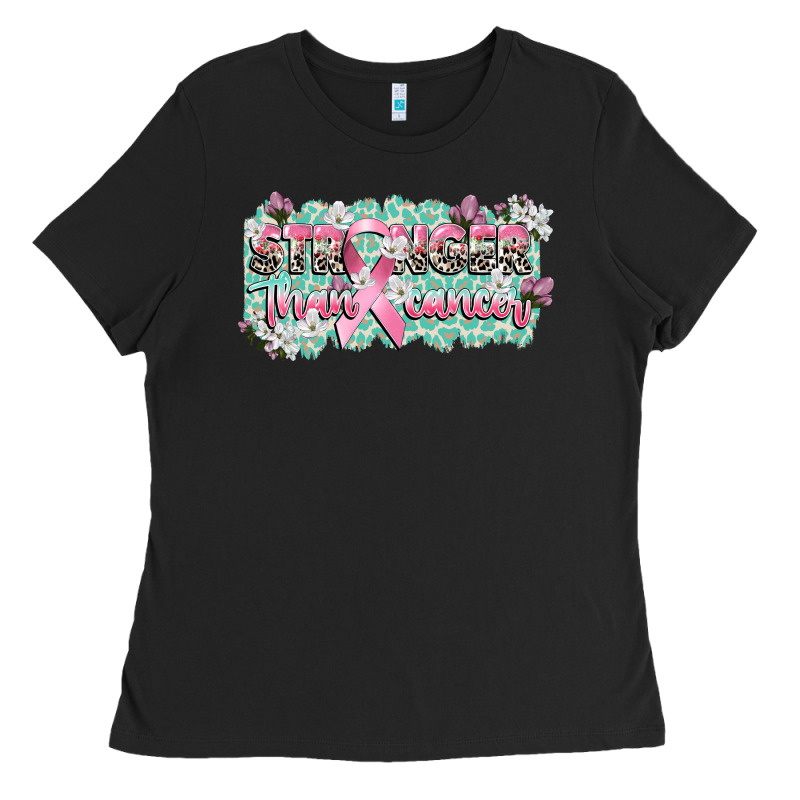 Stronger Than Cancer Cancer Awareness Ladies Tee by CowGirlArtShop | Teevron
