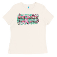 Bone stronger than cancer cancer awareness Ladies Tee - CowGirlArtShop