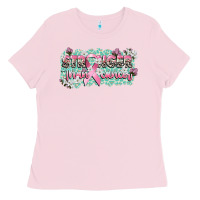 Bubblegum Pink stronger than cancer cancer awareness Ladies Tee - CowGirlArtShop