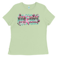 Matcha stronger than cancer cancer awareness Ladies Tee - CowGirlArtShop