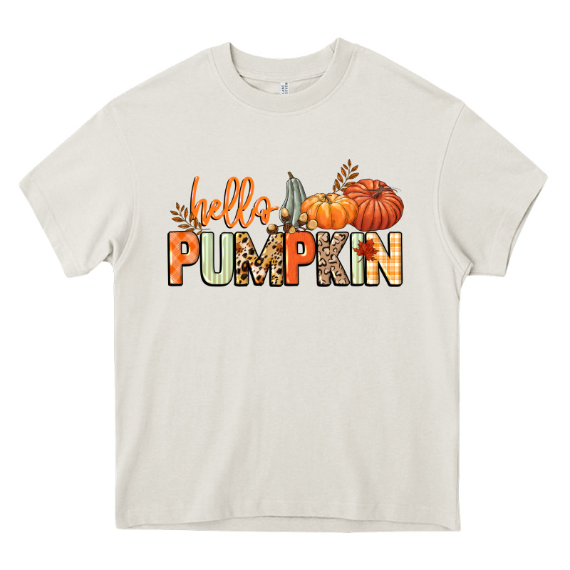 Hello Pumpkin Heavy Core Tee by NancyCooperArtShop | Teevron
