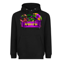 Black mardi grass umbrella with truck Heavyweight Hoodie - AdoDesignShop