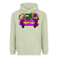 Matcha mardi grass umbrella with truck Heavyweight Hoodie - AdoDesignShop
