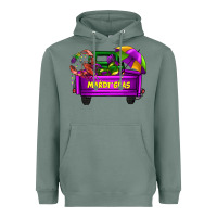 Sage mardi grass umbrella with truck Heavyweight Hoodie - AdoDesignShop