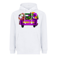 White mardi grass umbrella with truck Heavyweight Hoodie - AdoDesignShop