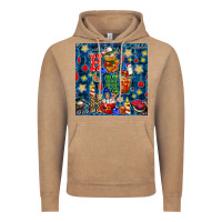 Vintage Coffee christmas ho ho ho with coffee cups and ornaments with plaid seamless  Vintage Hoodie - BundleAndBundleShop