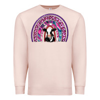 Pale Pink rainbow cow Premium Sweatshirt - AdoDesignShop