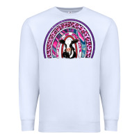 White rainbow cow Premium Sweatshirt - AdoDesignShop