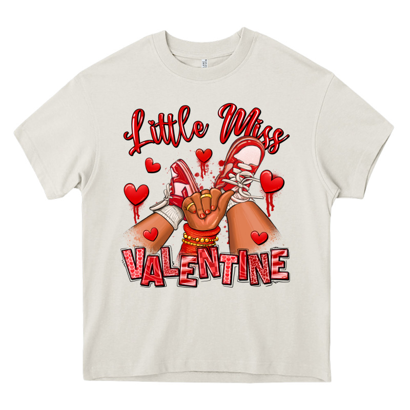 Little Miss Valentine Afro Kid Sneakers Heavy Core Tee by RanaPortraitStore | Teevron