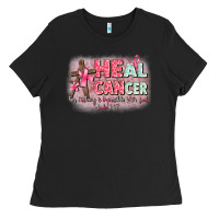 Black heal cancer luke 1 37 Ladies Tee - CowGirlArtShop