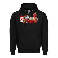 Black hockey coffee cups Zipper Hoodie - AdoDesignShop