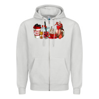 Dove Grey hockey coffee cups Zipper Hoodie - AdoDesignShop