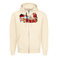 Sandshell hockey coffee cups Zipper Hoodie - AdoDesignShop