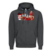 Smoke hockey coffee cups Zipper Hoodie - AdoDesignShop