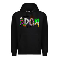 Black adon Premium Hoodie - CowhideDigitalArt