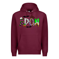 Burgundy adon Premium Hoodie - CowhideDigitalArt