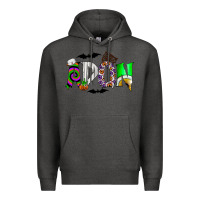 Charcoal Heather adon Premium Hoodie - CowhideDigitalArt