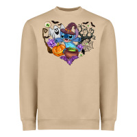 Mushroom stitch heart halloween Heavyweight Sweatshirt - AdoDesignShop