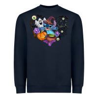 Navy stitch heart halloween Heavyweight Sweatshirt - AdoDesignShop