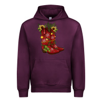 Mauve Wine Christmas boots Urban Hoodie - JahusDesignShop