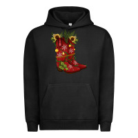 Pigment Black Christmas boots Urban Hoodie - JahusDesignShop