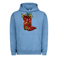 Pigment Pebble Blue Christmas boots Urban Hoodie - JahusDesignShop
