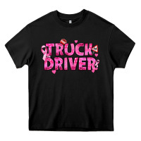 Black Breast Cancer truck driver Heavy Core Tee - texasbilliewilder