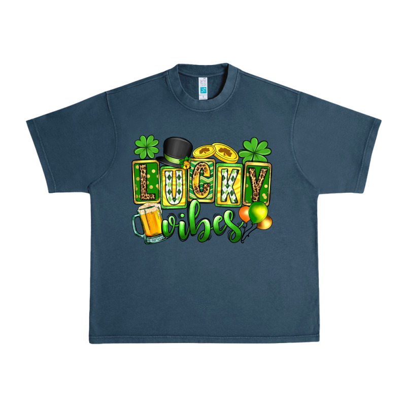 St. Patrick's Lucky Vibes Urban Heavy Tee by OliviaCreatesArt | Teevron