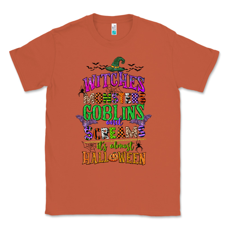 Witches Monsters Goblins And Screams Its Almost Halloween Classic Tee by CowGirlArtShop | Teevron