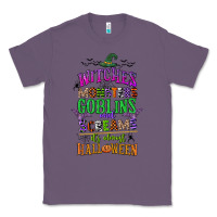 Lavender witches monsters goblins and screams its almost halloween Classic Tee - CowGirlArtShop