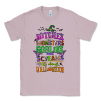 Lilac witches monsters goblins and screams its almost halloween Classic Tee - CowGirlArtShop