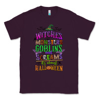 Plum witches monsters goblins and screams its almost halloween Classic Tee - CowGirlArtShop