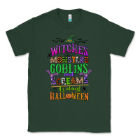Sports Green witches monsters goblins and screams its almost halloween Classic Tee - CowGirlArtShop