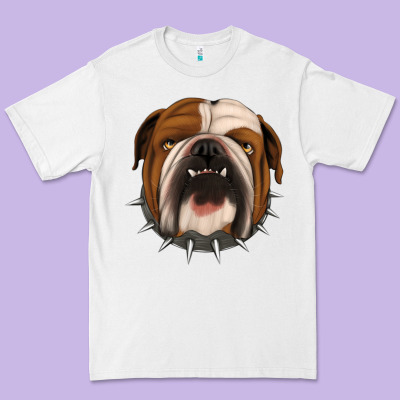 Bulldog Premium Tee Designed By Jasminsmagicworld