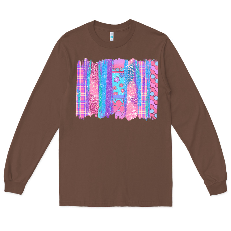 Pink Easter Brushstrokes Long Sleeve Tee by BundleAndBundleShop | Teevron