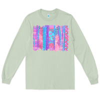 Matcha Pink Easter Brushstrokes Long Sleeve Tee - BundleAndBundleShop