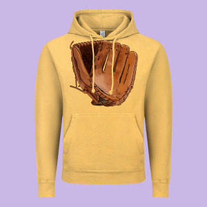 Baseball Glove Vintage Hoodie Designed By Fadigitalartstudio