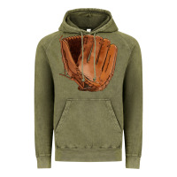 Vintage Olive baseball glove Vintage Hoodie - FaDigitalArtStudio