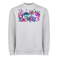 Heather Grey stitch coffee cups Heavyweight Sweatshirt - AdoDesignShop