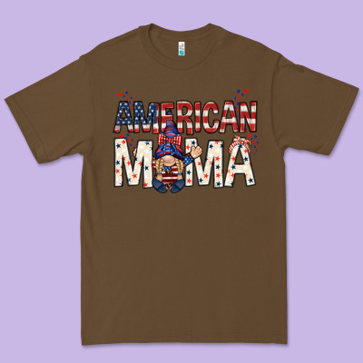 American Mama With Gnome Mother's Day Premium Tee Designed By Howdyjamesfarm