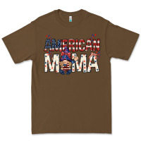 Cacao American mama with gnome Mother's Day Premium Tee - HowdyJamesFarm