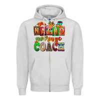 Dove Grey nacho average coach Zipper Hoodie - AdoDesignShop
