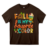 Chocolate Brown Fall is my favorite color Heavy Core Tee - NancyCooperArtShop