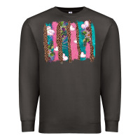Smoke v.d turquoise leopard and flowers  brushstrokes Premium Sweatshirt - AdoDesignShop