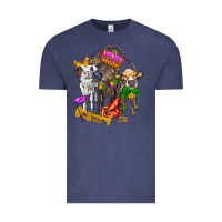 Vintage Denim little cows and mardi gras party olivia Vintage Tee - OliviaCreatesArt