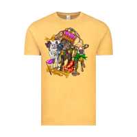 Vintage Mustard little cows and mardi gras party olivia Vintage Tee - OliviaCreatesArt